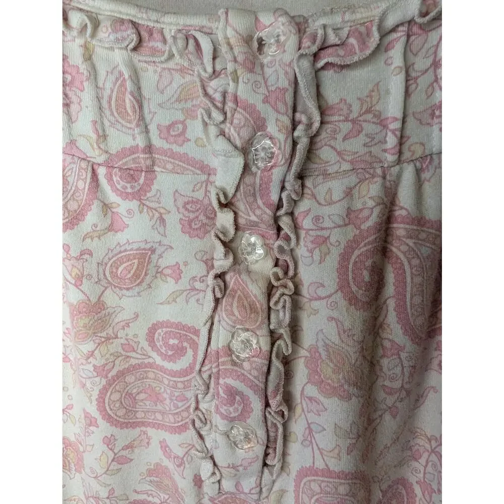 Laura Ashley Petal Pink Cotton Traditional Nightgown Sleep Romantic Cozy XL - Picture 7 of 8